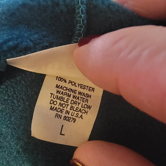 Fleece Pull over Hoodie Size L - Picture 5 of 6